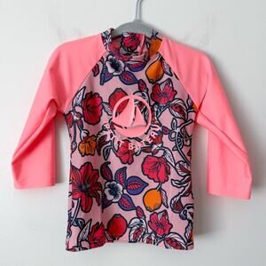 Petit Bateau Rashguard Baby Girl SIZE 24M Swim Shirt UPF 50 Pink